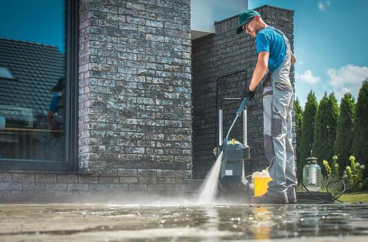 Horizon Cleaning team member at work